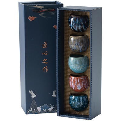 Kiln Change Master Cup Tea Cup Set for Corporate Gifting Customized Size and Shape