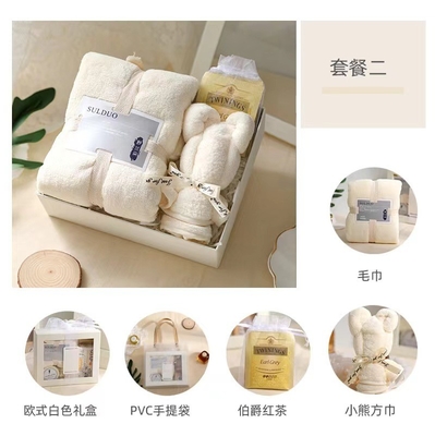 UV Printing Little Bear Towel Gift Box Set for Business Gifting from High Sense Company