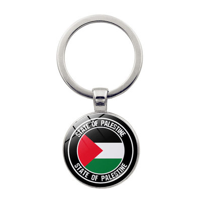 Zinc Alloy Metal National Flag Keychain Pendant Crystal Keyring Jewelry Map Hot Trend