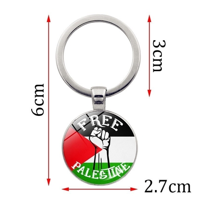 Zinc Alloy Metal National Flag Keychain Pendant Crystal Keyring Jewelry Map Hot Trend