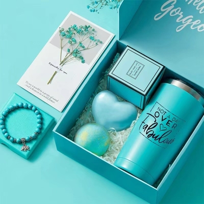 2 Color Printed Blue Gift Set Aromatherapy Candle Bath Ball for Festival Mother's Day