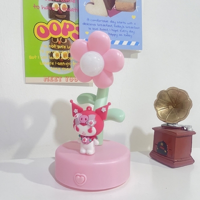 Silk Screen Printed Sunflower Cartoon Doll Resin Table Lantern for &quot;Thank You&quot; Gifts