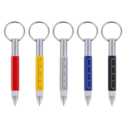 Copper Keychain Tool Pen with Digital Printing Ruler Ballpoint Pen and Screwdriver Pen