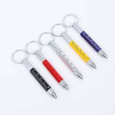 Copper Keychain Tool Pen with Digital Printing Ruler Ballpoint Pen and Screwdriver Pen