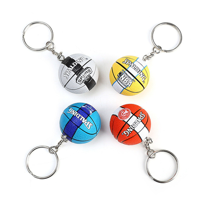 Sports Meet Activity Gifts Silicone Mini Basketball Football Volleyball Keychain Pendant