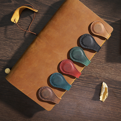 Color Printing for Graphics 5 Color Leather Bookmark Double Sided Hand Clip Promotion