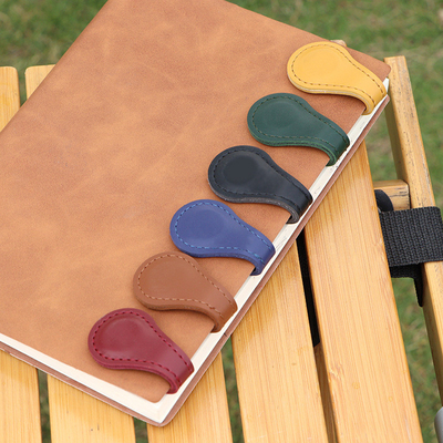Color Printing for Graphics 5 Color Leather Bookmark Double Sided Hand Clip Promotion