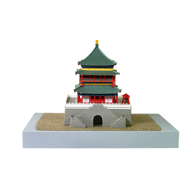 Xi'an Bell Tower 3D Paper Sculpture Puzzle for Brain Moving Cultural and Creative Gift
