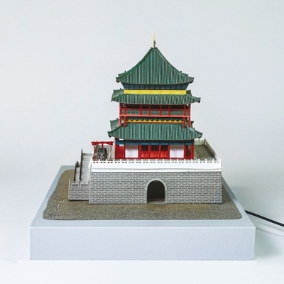 Xi'an Bell Tower 3D Paper Sculpture Puzzle for Brain Moving Cultural and Creative Gift