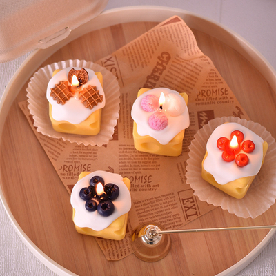 Stone Style Cute Cheese Aromatherapy Candle Handheld Gift Box for Girls' Birthday Joy