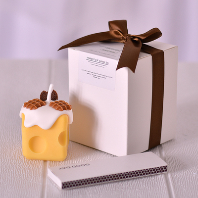 Stone Style Cute Cheese Aromatherapy Candle Handheld Gift Box for Girls' Birthday Joy