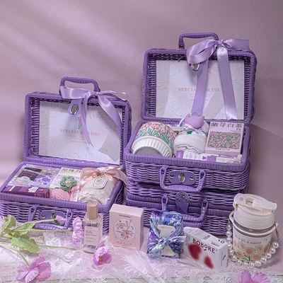 Advanced Handheld Purple Picnic Basket Ideal for Activities and Women's Birthday Gifts