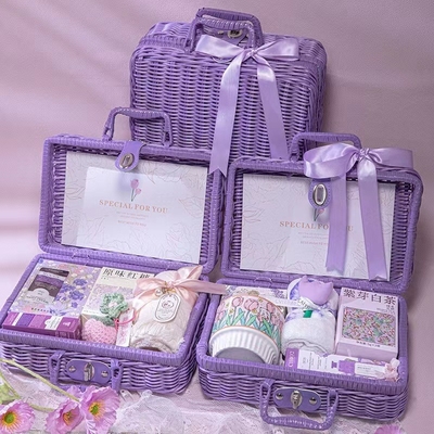 Advanced Handheld Purple Picnic Basket Ideal for Activities and Women's Birthday Gifts