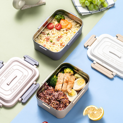 304 Stainless Steel Sealed Lunch Box Simple Sealing and Portable for Employee Benefits