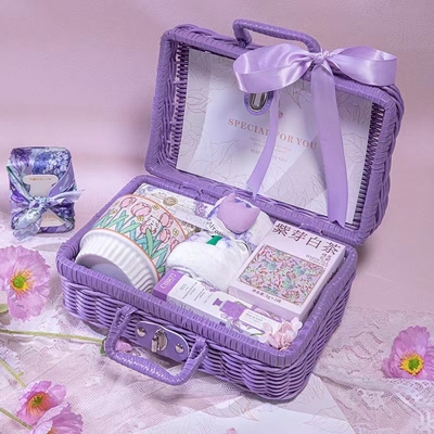 Advanced Handheld Purple Picnic Basket Ideal for Activities and Women's Birthday Gifts