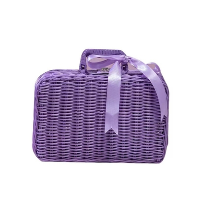Advanced Handheld Purple Picnic Basket Ideal for Activities and Women's Birthday Gifts