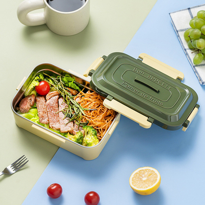 304 Stainless Steel Sealed Lunch Box Simple Sealing and Portable for Employee Benefits