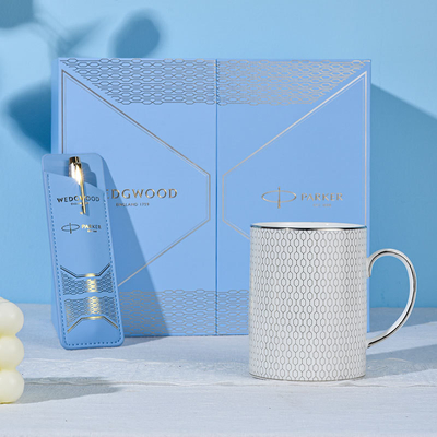 IM Twilight City Pearl Pen Wedgwood Platinum Geometry Mug Joint Set for Event Gifting