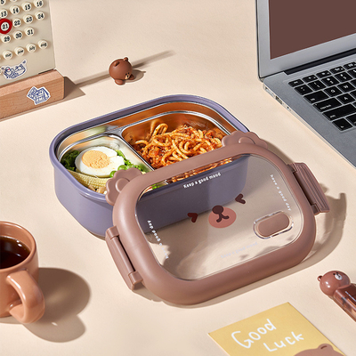 Stainless Steel Insulated Lunch Box for Children's Day Gift 2 Color Graphics Printing