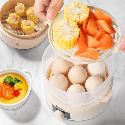 Hotel and Resort Double Layer Egg Cooker Small Power Steamer for Household Dormitories