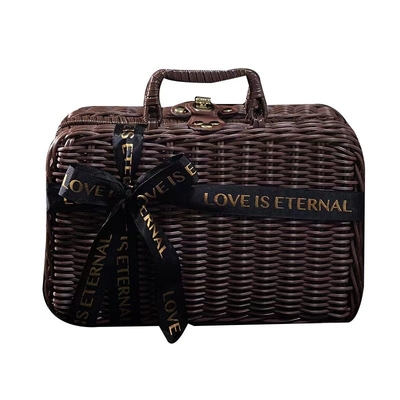 Hotel and Resort Business Gift Set Coffee Vine Basket with 1 Color Graphics Printing
