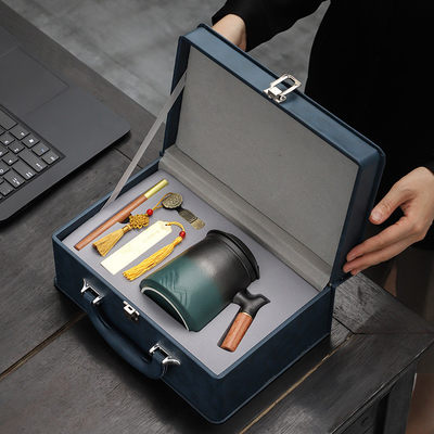 High Beauty Ceramic Cup Gift Box Set for Office and Enterprise Annual Conference Gifts