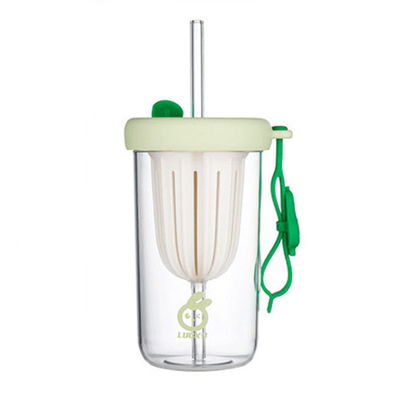 Tea Separation Tea Cup 500ml High Appearance Cold Extraction Cup with Straw Water Cup Activity Gift