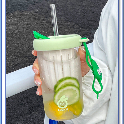 Tea Separation Tea Cup 500ml High Appearance Cold Extraction Cup with Straw Water Cup Activity Gift