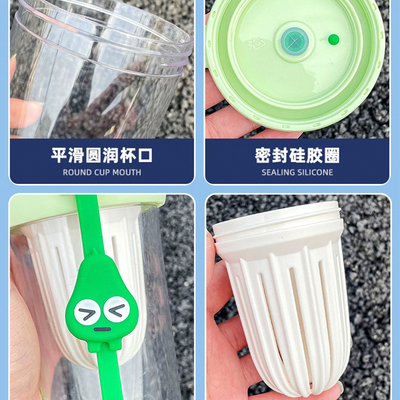 Tea Separation Tea Cup 500ml High Appearance Cold Extraction Cup with Straw Water Cup Activity Gift