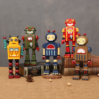 Window Decorations and Handicrafts for Father's Day Retro Robot Model Decorations