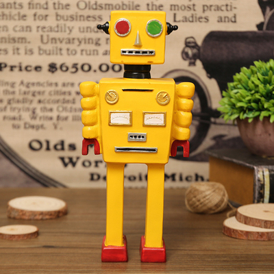 Window Decorations and Handicrafts for Father's Day Retro Robot Model Decorations