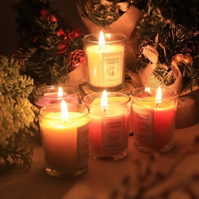 Alumni Relations Glass Cup Aromatherapy Candle Colored Long Lasting Incense Candle Floor Promotion Gift