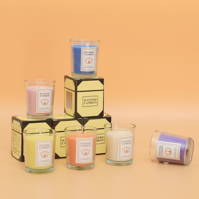 Alumni Relations Glass Cup Aromatherapy Candle Colored Long Lasting Incense Candle Floor Promotion Gift