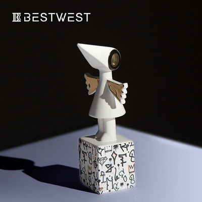 Father's Day Occasion Ada Crow Colored Glazed Ceramic Decoration from Monument Valley