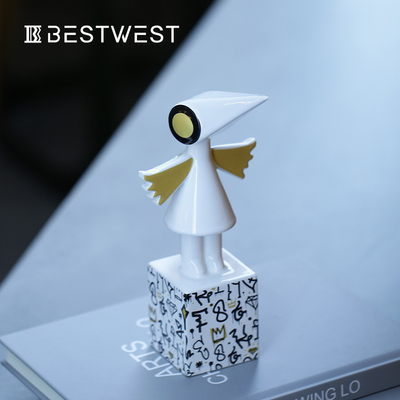 Father's Day Occasion Ada Crow Colored Glazed Ceramic Decoration from Monument Valley