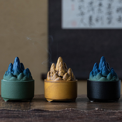 Activities Desktop Decoration Creative Rough Pottery Mountain View Incense Burner