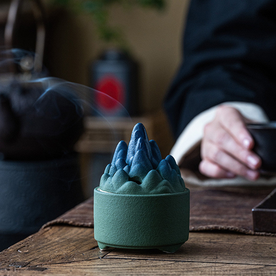 Activities Desktop Decoration Creative Rough Pottery Mountain View Incense Burner