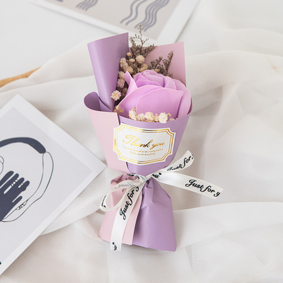 4 Color Graphics Printed Festival Bouquet Soap Flower Perfect for Back to School Gift