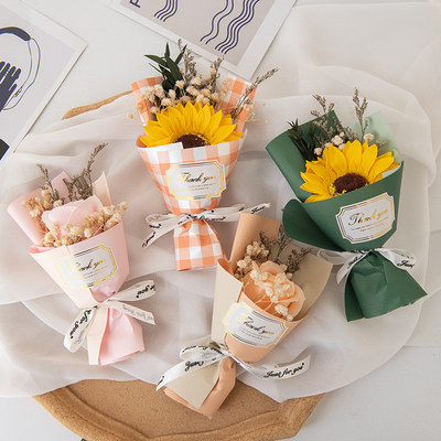 4 Color Graphics Printed Festival Bouquet Soap Flower Perfect for Back to School Gift