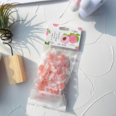 Goddess Festival PVC Printed Handbag Set Rabbit Night Light Bow Tassel Towel and White Peach Hard Candy