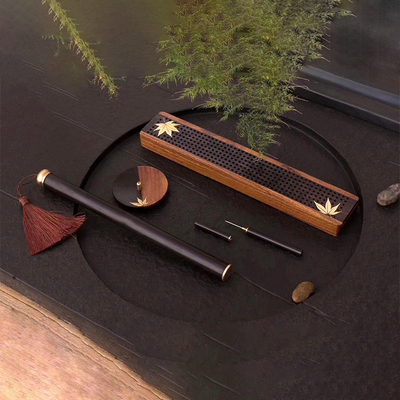 Chinese Style Redwood Incense Tools Incense Wooden Bedroom Incense Stove Set for Gifts