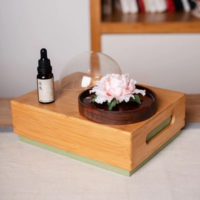 1 Color Printing Ceramic Flower Kneading Set with Bamboo Tray and Handbag Gift Box