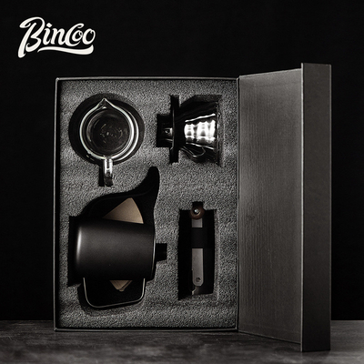 Handmade Coffee Gift Box Set Long Mouth Water Bottle Filter Cup Sharing Pot Hand Shake Bean Grinder Filter Paper Gifts