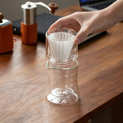 Star Clear Drip Pot Coffee Set for Agriculture No Handle Pot and Bean Grinder Included