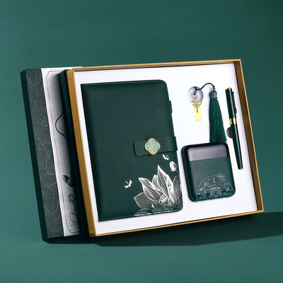 Color Printed Business Gift Set Notepad Insulation Cup and Pen for Customized Logo