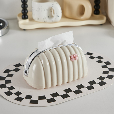 Creative Travel Agency Decor Cream Style Tissue Box for Desktop and Drawer Organization