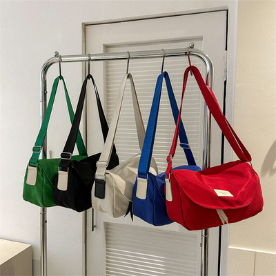 Customer's Logo Fashionable Commuter Bag Solid Color Simple Crossbody Bag Employee Gift