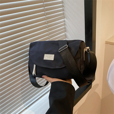 Customer's Logo Fashionable Commuter Bag Solid Color Simple Crossbody Bag Employee Gift