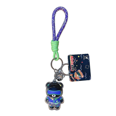 2 Color Graphics Printing Cool Bear Keychain Acrylic Doll Keychain for Office Products