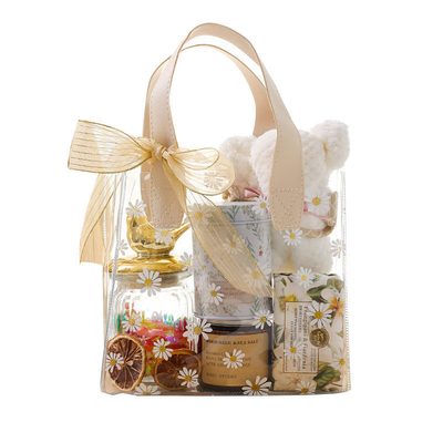 Hotel and Resort Gifts Little Daisy Hand-held PVC Bow Ribbon Gift Box for Goddess Day